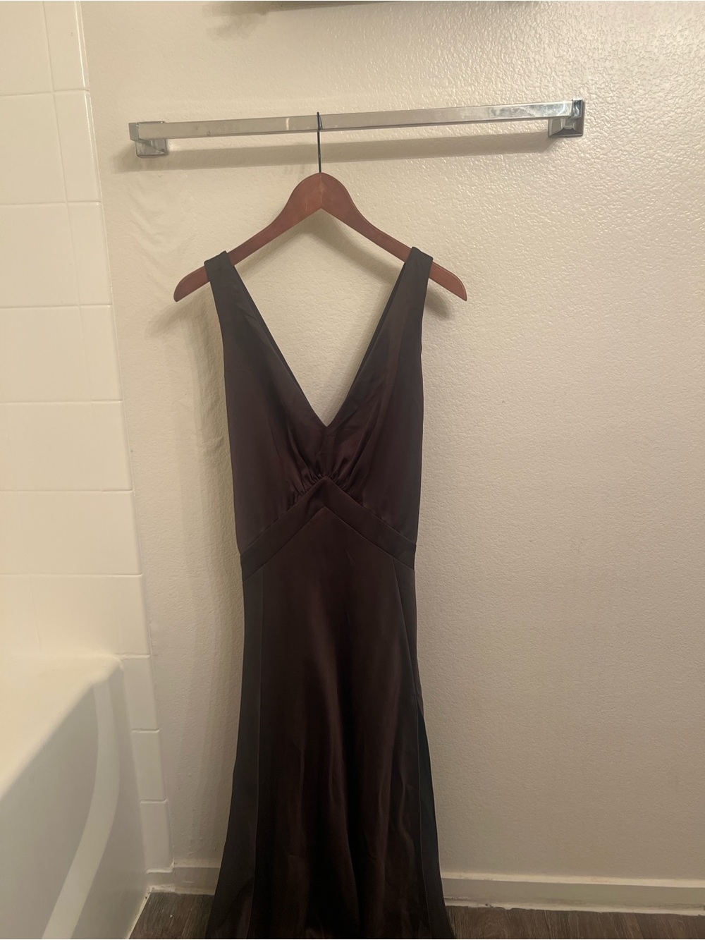 Zara Black One-Shoulder V-Neck Evening Dress